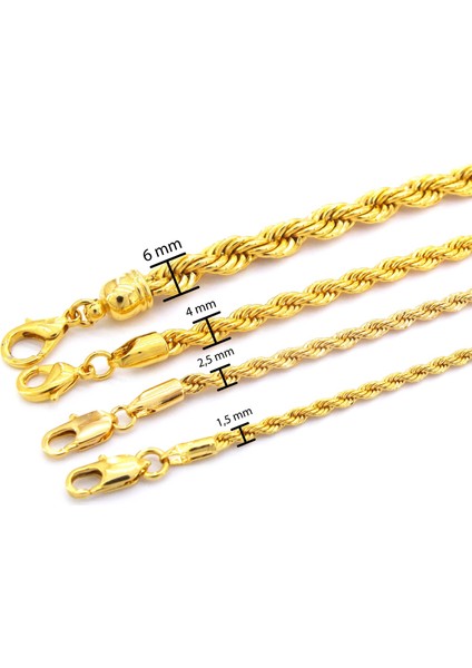 Altın Kaplama 4mm Kalınlık Burgu Zincir fırsatları