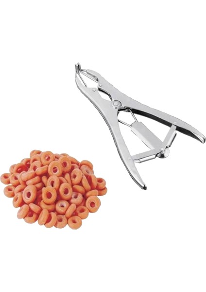 Elastratör Lastik Takma Pensi ve Pens Lastiği 100'LÜ