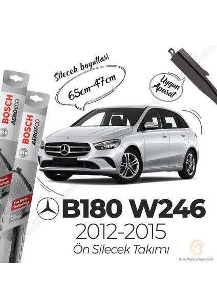 Mercedes B180 W246 Muz Silecek Takımı (2012-2015) Bosch Aeroeco