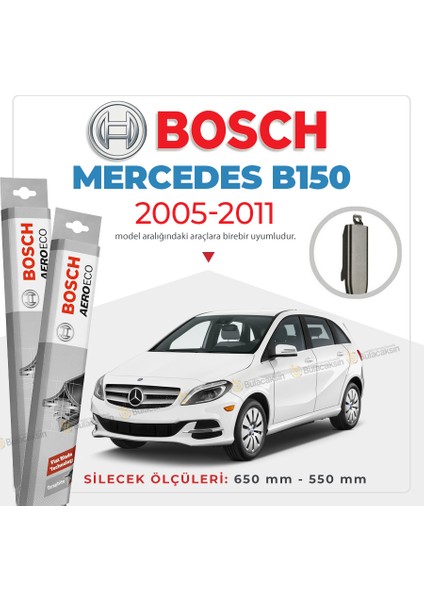 Mercedes B150 W245 Muz Silecek Takımı (2005-2011) Bosch Aeroeco