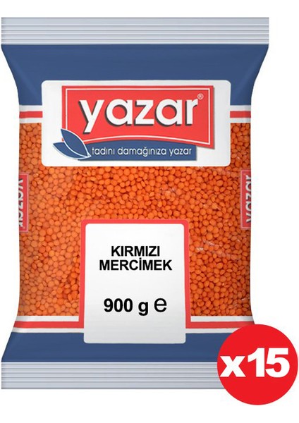 Kırmızı Mercimek 900  gr. x 15'li