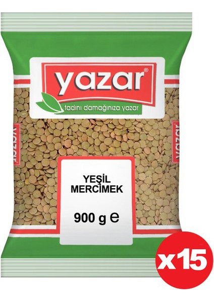 Yeşil Mercimek 900 gr. x 15'li