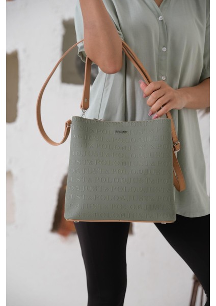 Kadın Kiremit Taba Just Polo Gofraj Baskılı Vegan Omuz ve El Çantası fiyatları