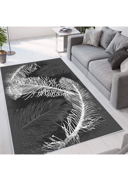 Dijital Baskı Yıkanabilir Kaymaz Taban Salon Halısı Rvg1654