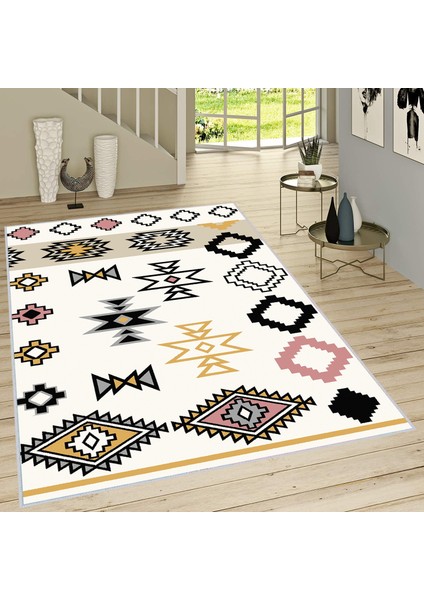 Dijital Baskı Yıkanabilir Kaymaz Taban Salon Halısı Rvg1663