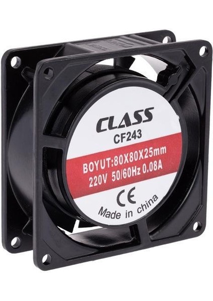 80X80X25MM Ac 220 Volt Fan Kasa Fanı Soğutucu