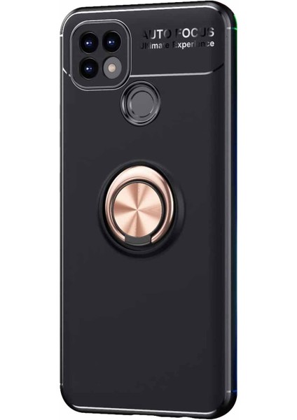Realme C25S Kılıf Kickstand Ring Holder Siyah Rose fiyatları
