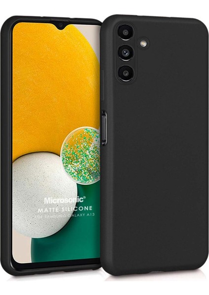 Matte Silicone Samsung Galaxy A13 Kılıf Siyah