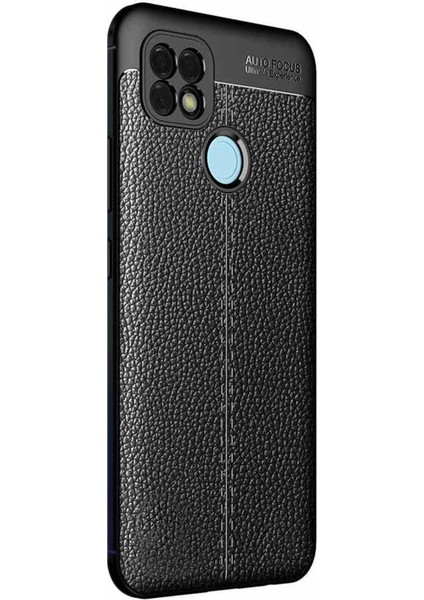Realme C25S Kılıf Deri Dokulu Silikon Siyah fiyatları