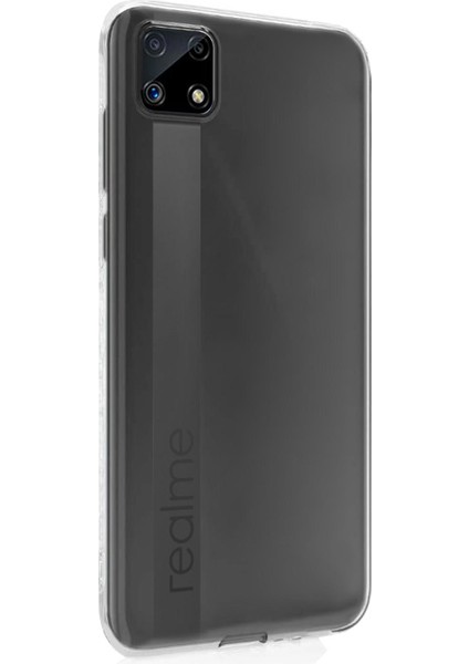Realme C25S Kılıf Transparent Soft Beyaz fiyatları