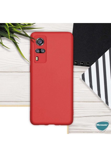 Matte Silicone Vivo Y51A Kılıf Kırmızı modelleri