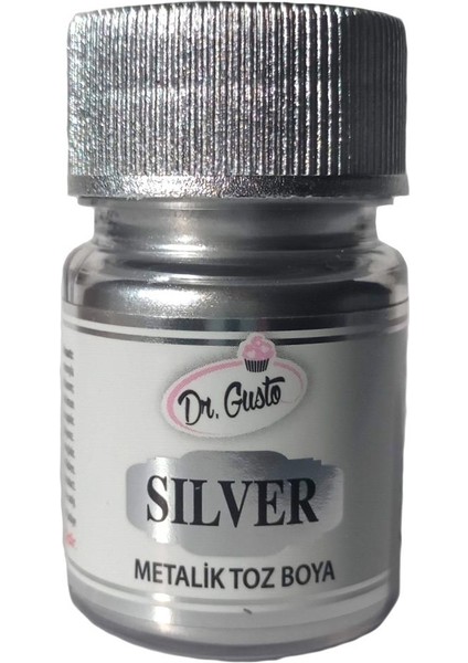 Gıda Boyası Yenilebilir Metalik Gümüş 10 gr extra