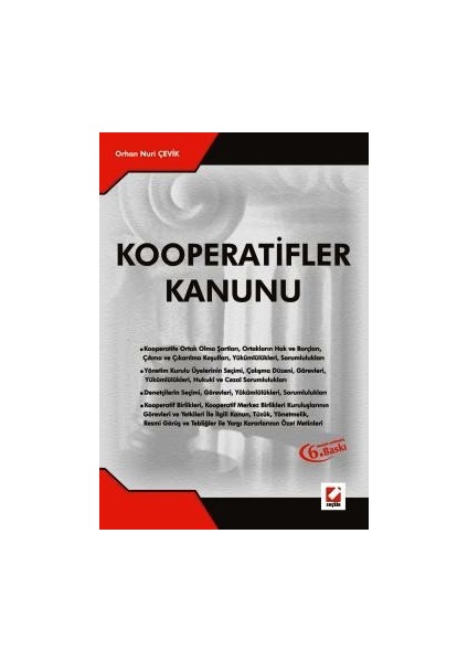 Kooperatifler Kanunu - Orhan Nuri Çevik (Ciltli)