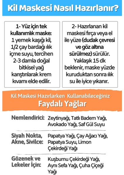 Yeşil Kil Doğal Yüz Maskesi 250 gr x 2 Adet Toz - Kil Maskesi - Indian Healing Clay