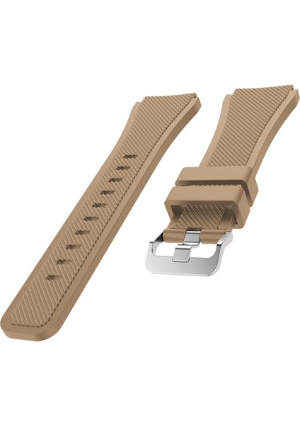 Haylou Solar LS05 Uyumlu Klasik Çizgi Desenli 22MM Silikon Kordon Açık Kahve fiyatları