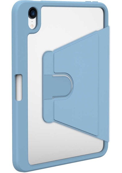 iPad Air 10.9 2020 4. Nesil Uyumlu Kalem Bölmeli 360 Dönebilen Arkası Şeffaf Standlı Kılıf