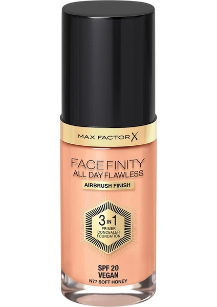 Max Factor Fondöten - Facefinity Foundation All Day Flawless 77 Soft Honey