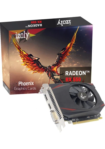 AMD Radeon RX550 4GB GDDR5 128Bit (DVI+HDMI+DP) PCI-Express 3.0 Ekran Kartı