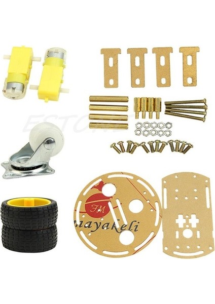 2WD Çift Kat Disk Mini Mobil Araç Kiti - Demonte