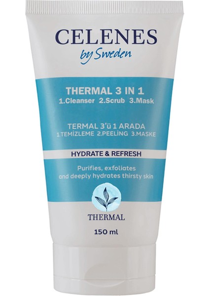 Celenes By Sweden Thermal 3'ü 1 Arada Yüz Temizleyici 150 ml