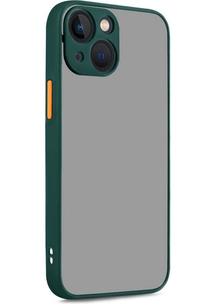 Apple iPhone 13 Mini Kılıf Zore Hux Düğme ve Kapak Zıt Renk Kılıf