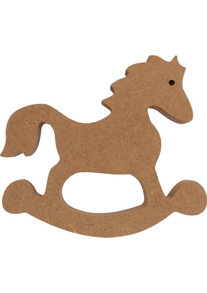 20 cm 18 mm Sallanan At Figürü.dik Durabilir.boyanabilir Ham Ahşap Obje.ahşap Boyama Ürünü.ahşap Hayvan Figürü Hobi Boyama