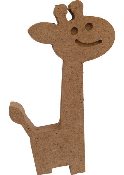 25 cm 18 mm Şirin Zürafa.dik Durabilir.boyanabilir Ham Ahşap Obje.ahşap Boyama Ürünü.ahşap Hayvan Figürü Hobi Boyama