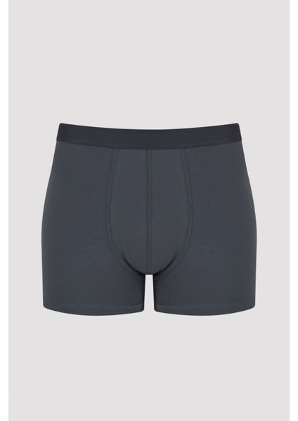 Erkek Basic Tripple 3'lü Antrasit Boxer