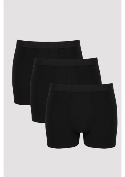 Siyah Dark Basic 3lü Mid Boxer modelleri