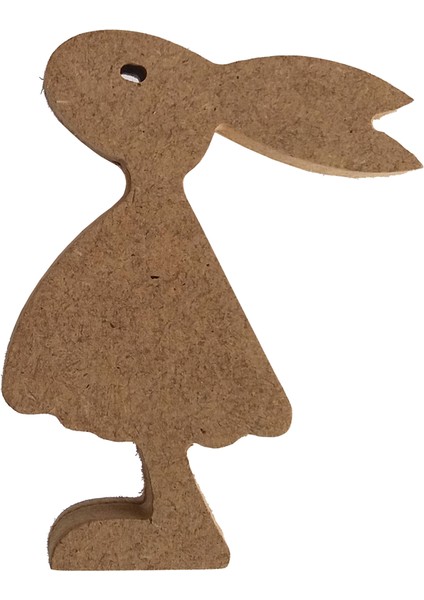 25 cm 18 mm Tvşan Kız Dik Durabilir.boyanabilir Ham Ahşap Obje.ahşap Boyama Ürünü.ahşap Hayvan Figürü Hobi Boyama