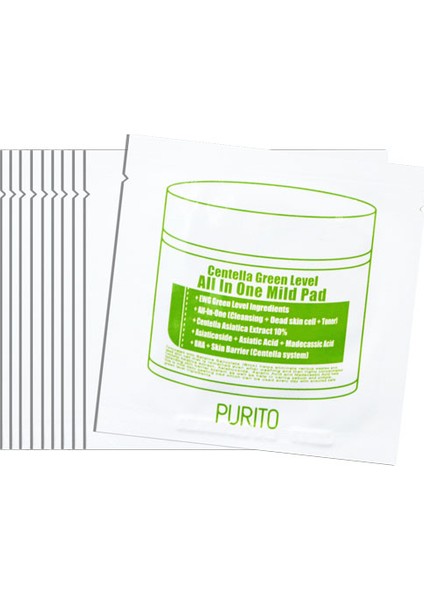 Purıto Centella Green Level All In One Mild Pad Cilt Temizleyici (Seyahat Boyu)