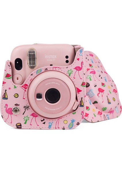 Fujifilm Instax Mini 11 Uyumlu Çanta ve Albüm 96 Fotoğraf Kapasiteli Pembe