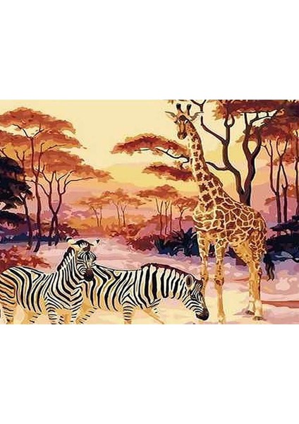 Masai Mara Boyama Seti 40X50 cm Tuvale Gerili