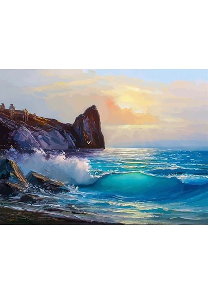 Yamaç Manzarası Sayılarla Boyama Seti 40X50 cm Tuvale Gerili