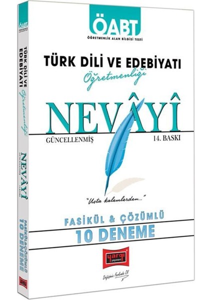 ÖABT Nevayi Türk Dili ve Edebiyatı Öğretmenliği Fasikül Çözümlü 10 Deneme