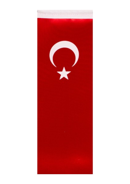 Düz Kesim Türk Masa Bayrağı (Direksiz) 8,5X25 cm