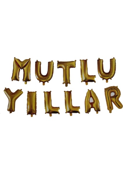 Mutlu Yıllar Yazılı Folyo Balon