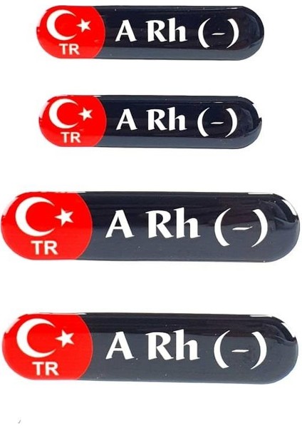 Kan Grubu 4'lü Set Damlar Sticker A Rh-