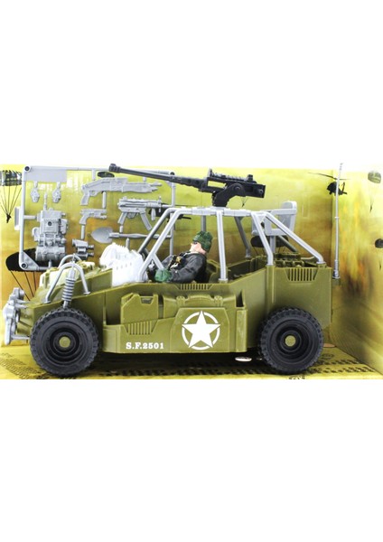 Combat Force Figür ve Askeri Buggy