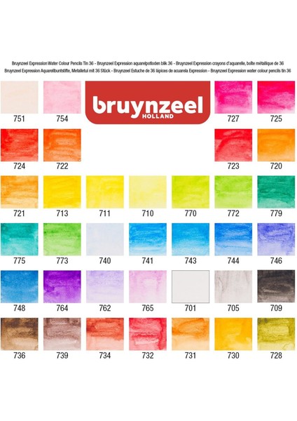 Expression Aquarelle Kuru-Sulu Boya Kalem Seti 36 Renk Metal Kutu fırsatları