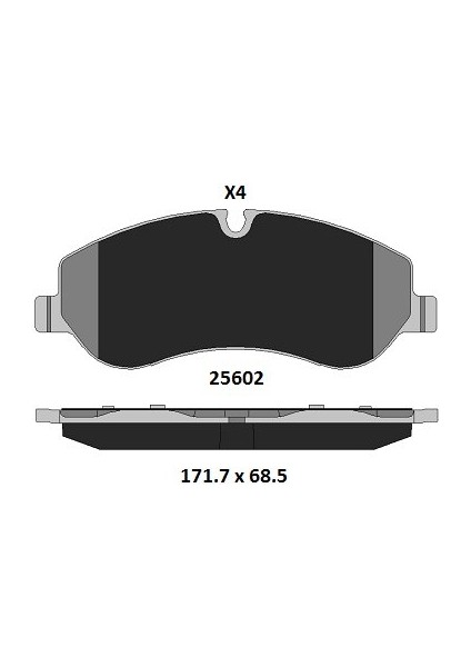 Ön Fren Balatası Ford Transit Tourneo Custom Uyumlu 25602 174 04 Msh KD20 Oem 03H23D05 1763915 BK212K021AA