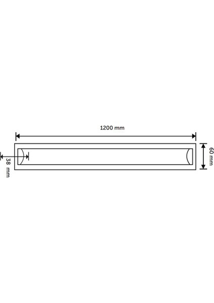 Inoled 36W 6500K Beyaz Işık LED Bant Armatür 120 cm İN-TLS-2907-01