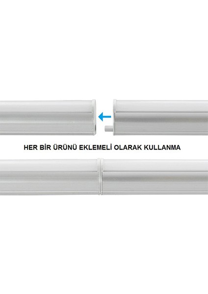 16W T5 3200K Günışığı Sarı Işık Eklenebilir Anahtarlı Ledli Bant Armatür CT-2469