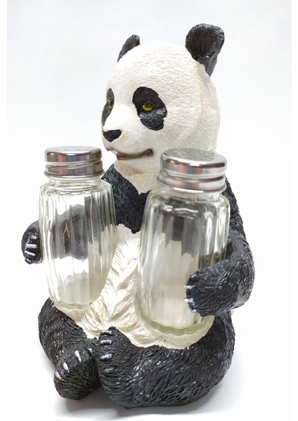 Sevimli Panda Tasarım Dekoratif Büyük Tuzluk Biblo