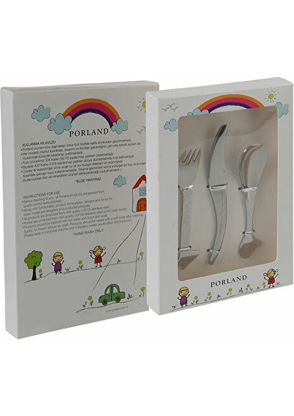 Mini Zoo Çocuk Çatal Kaşık Ve Bıçak Takımı