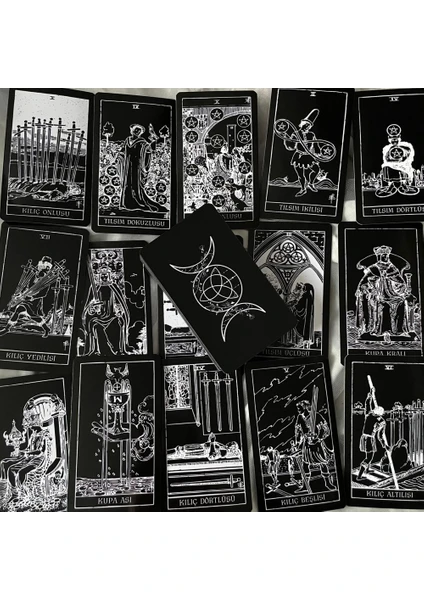 Planet Butik 78 Kartlı Regin Black & White Tarot