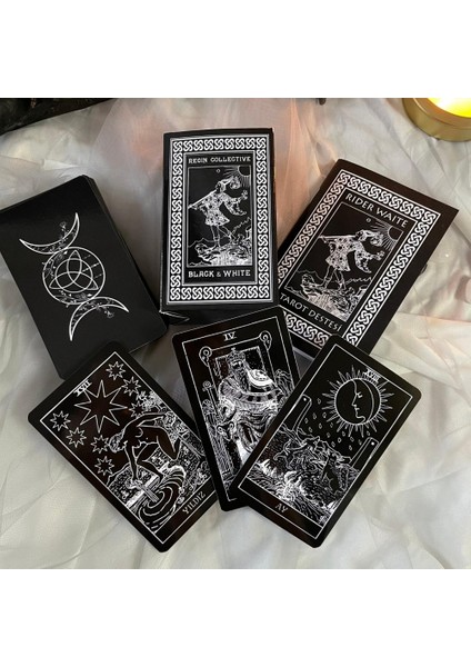 Planet Butik 78 Kartlı Regin Black & White Tarot