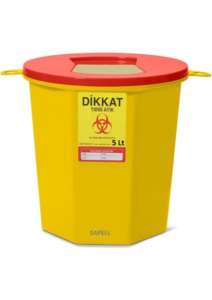 Tıbbi Atık Kovası – 10 Adet -1,3 Litre - 5 Litre - 10 Litre Seçenekli