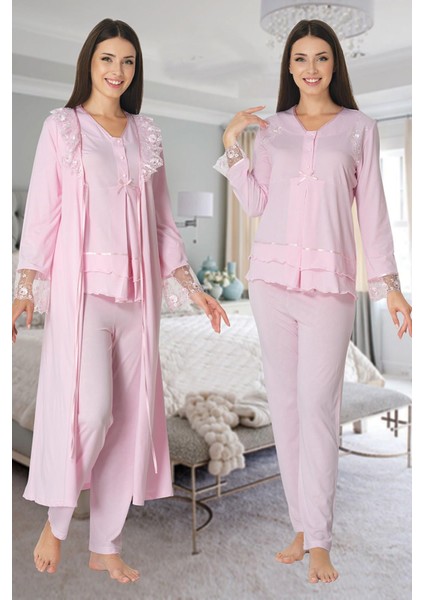 2424 Lohusa Pijama Sabahlık Takım