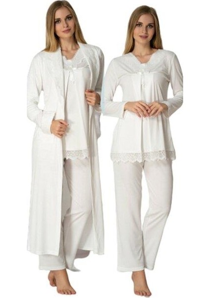 Lohusa Pijama Sabahlık Takım Effort 4034